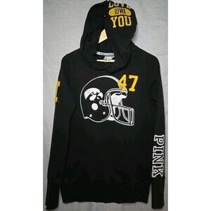 Iowa Hawkeyes Pink Victoria Secret Hoodie SweatShirt, Sz Lg, Collegiate Coll